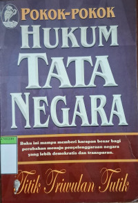 Image of POKOK-POKOK HUKUM TATA NEGARA